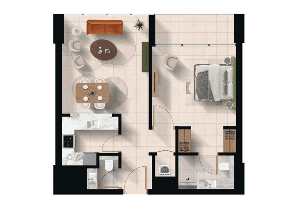 1 Bedroom Apartments